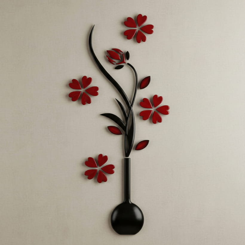 Laser Cut 3D Acrylic Fancy Wall Decor CDR SVG File Free Download | Vecty