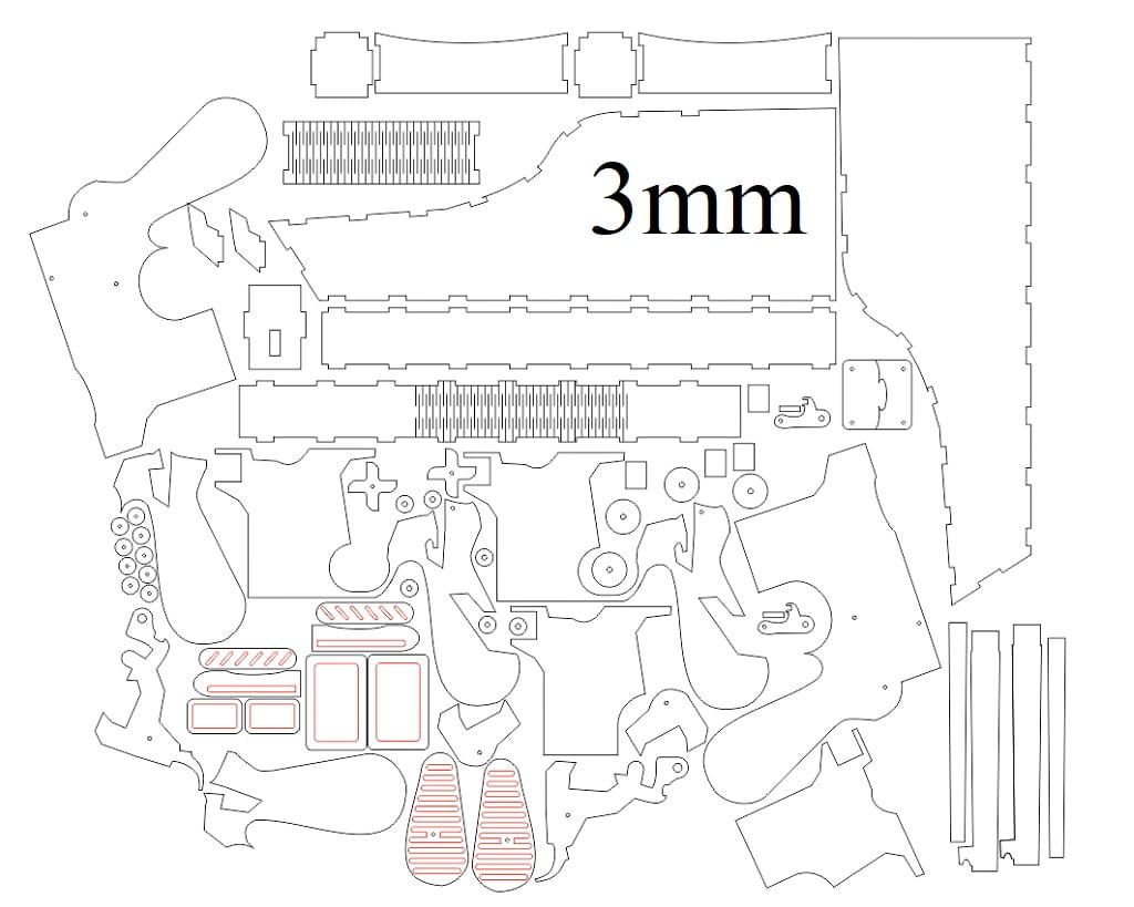 Laser Cut Mauser C96 Pistol with Holster 3D Puzzle Model Kit