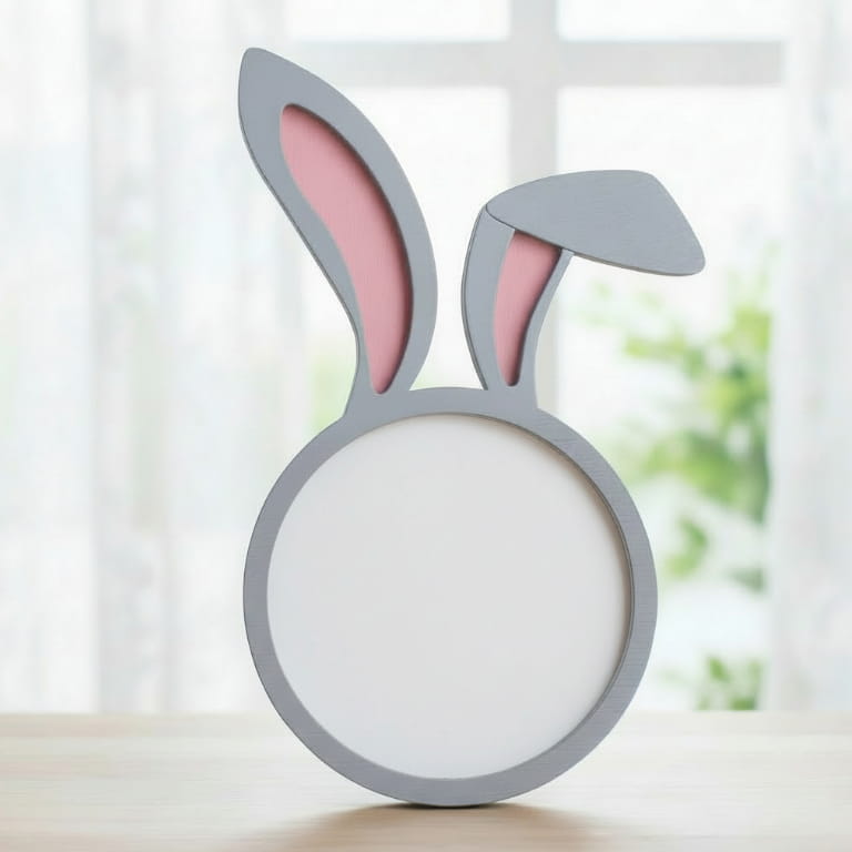 Laser Cut Bunny Ears Baby Photo Frame