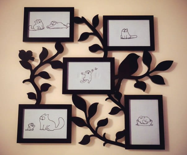 Family Tree Photo Frame Wall Decor Laser Cut Wooden Collage Art