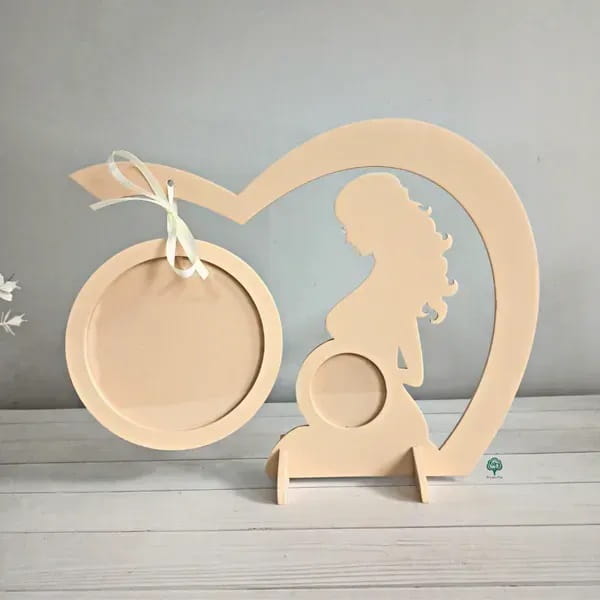 Laser Cut Pregnancy Ultrasound Photo Frame | Maternity Keepsake Gift