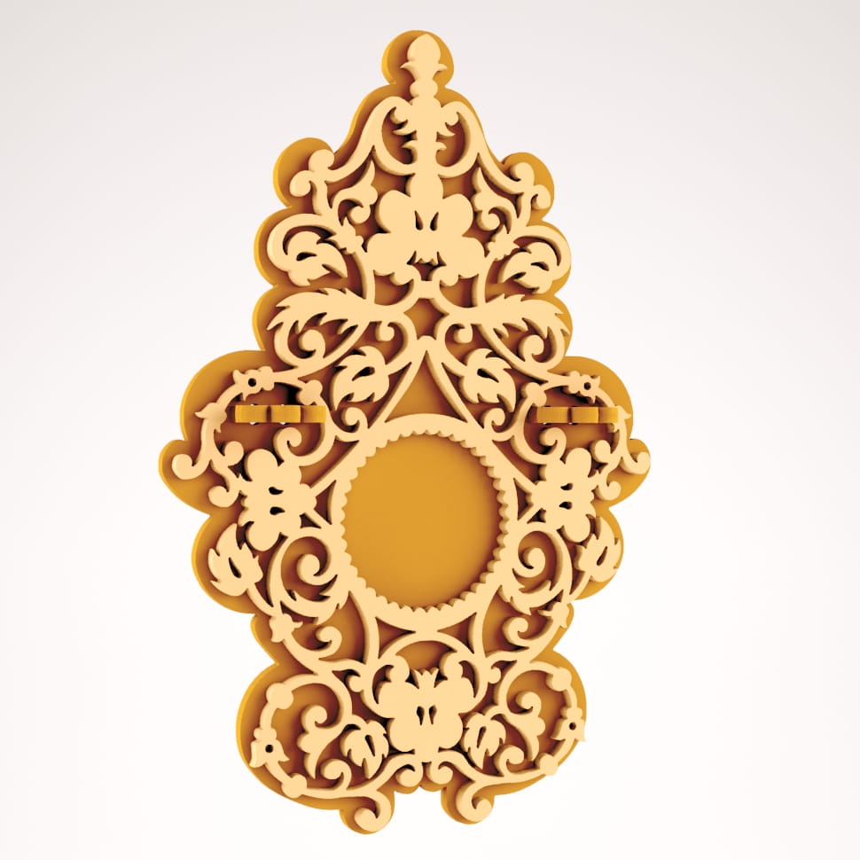 Laser Cut Ornate Floral Frame | Decorative Mirror and Photo Frame Design