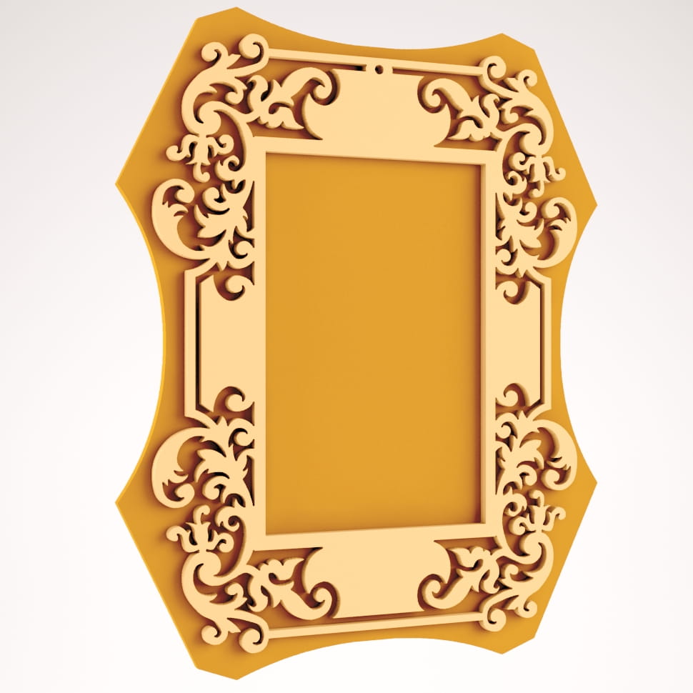 Laser Cut Ornate Photo and Mirror Frame | Vintage Scroll Saw Design