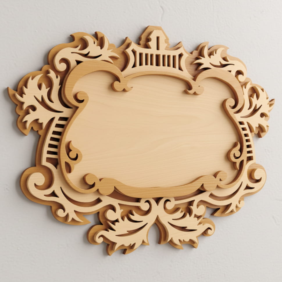 Laser Cut Ornate Photo and Mirror Frame | Layered Frame Design