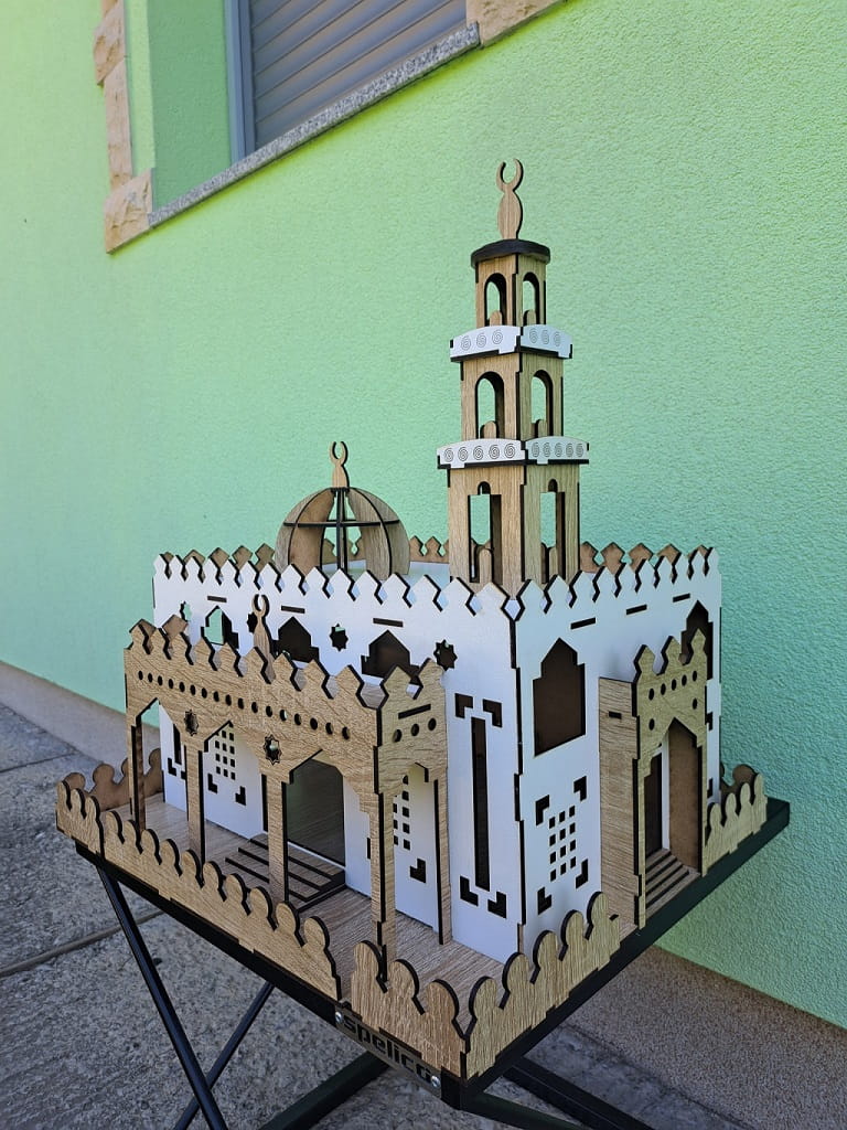 Laser Cut 3D Wooden Mosque Puzzle Model