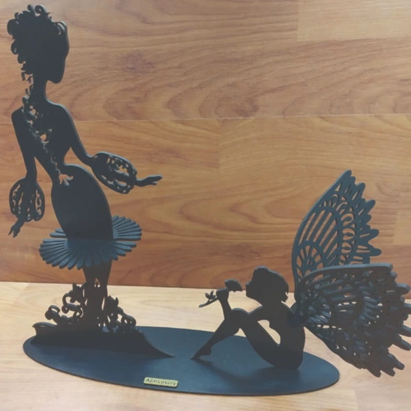 Laser Cut Wooden Fairies Napkin Holder for Party Decoration