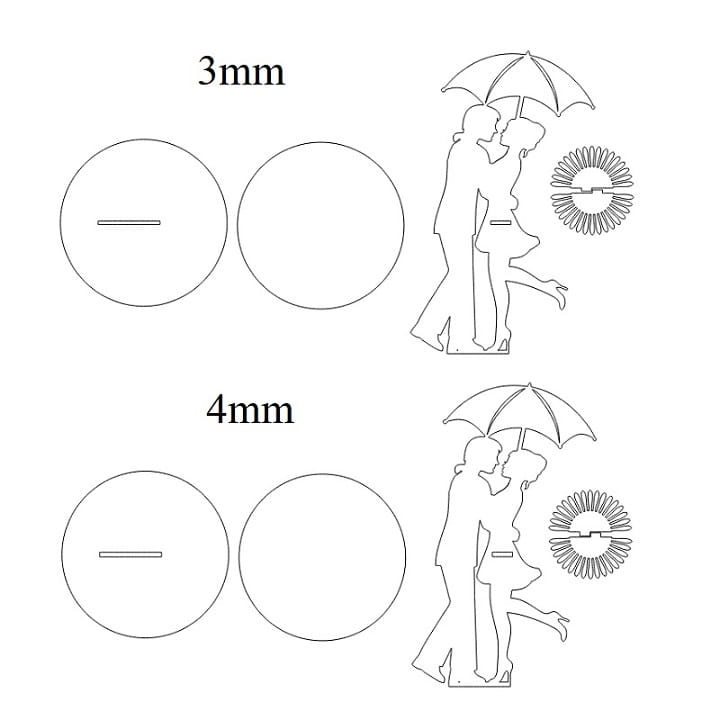 Laser Cut Dancing Couple Napkin Holder | Romantic Table Decor