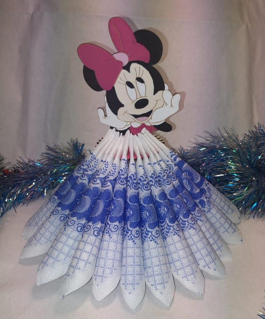 Laser Cut Minnie Mouse Napkin Holder | Kids Party Table Decor