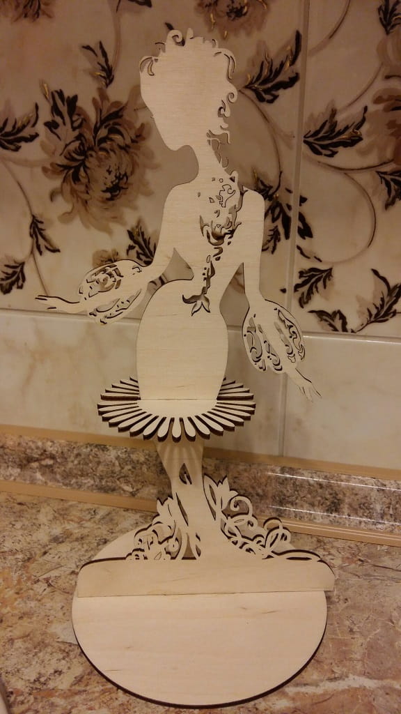 Laser Cut Lady Dress Napkin Holder | Dining Table Decor
