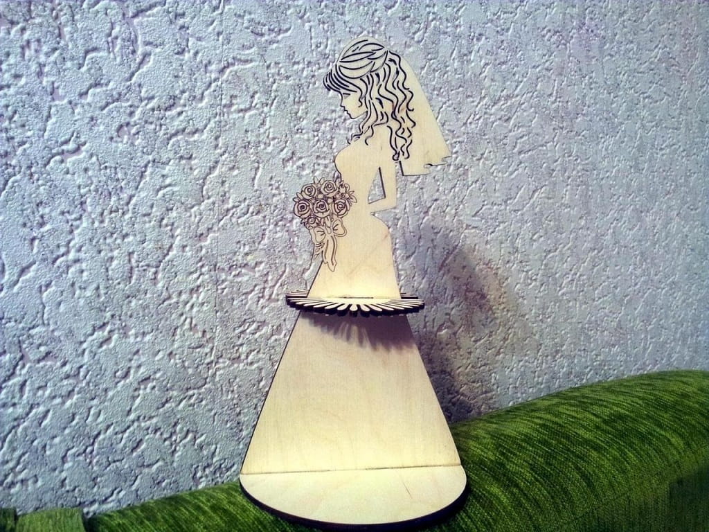 Laser Cut Bride Napkin Holder | Wedding Table Decoration