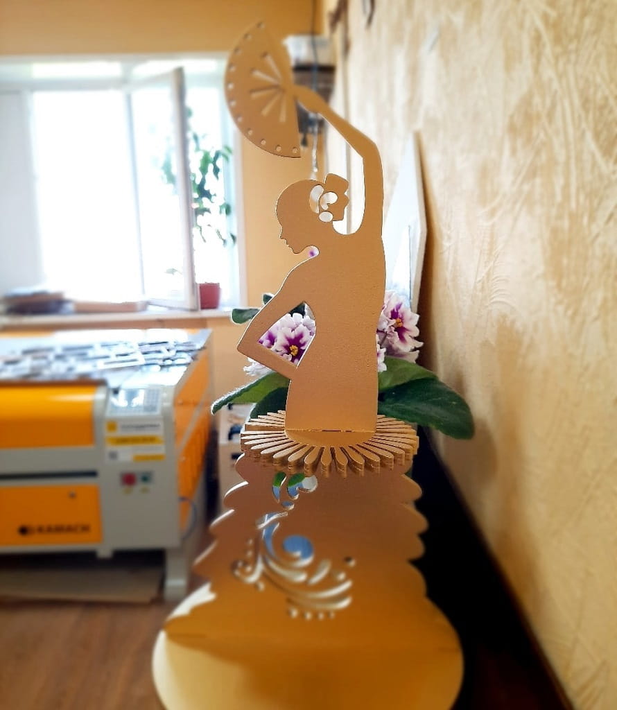 Laser Cut Flamenco Dancer Napkin Holder | Fan Lady Table Decor