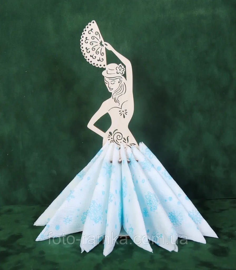 Laser Cut Flamenco Dancing Lady Napkin Holder | Dinner Party Table Decor