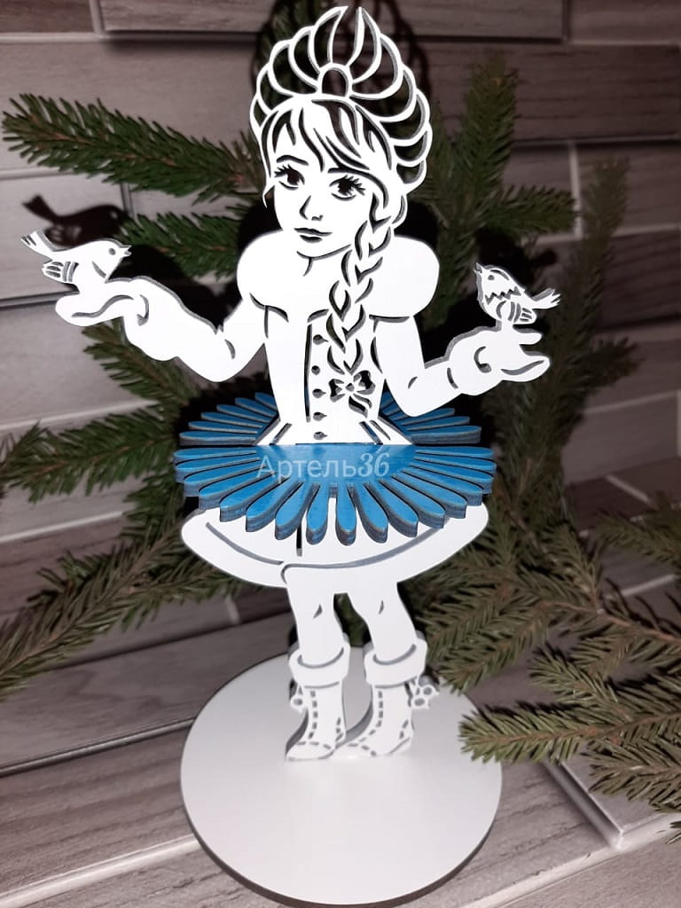 Laser Cut Snow Maiden Napkin Holder | Festive Table Decor