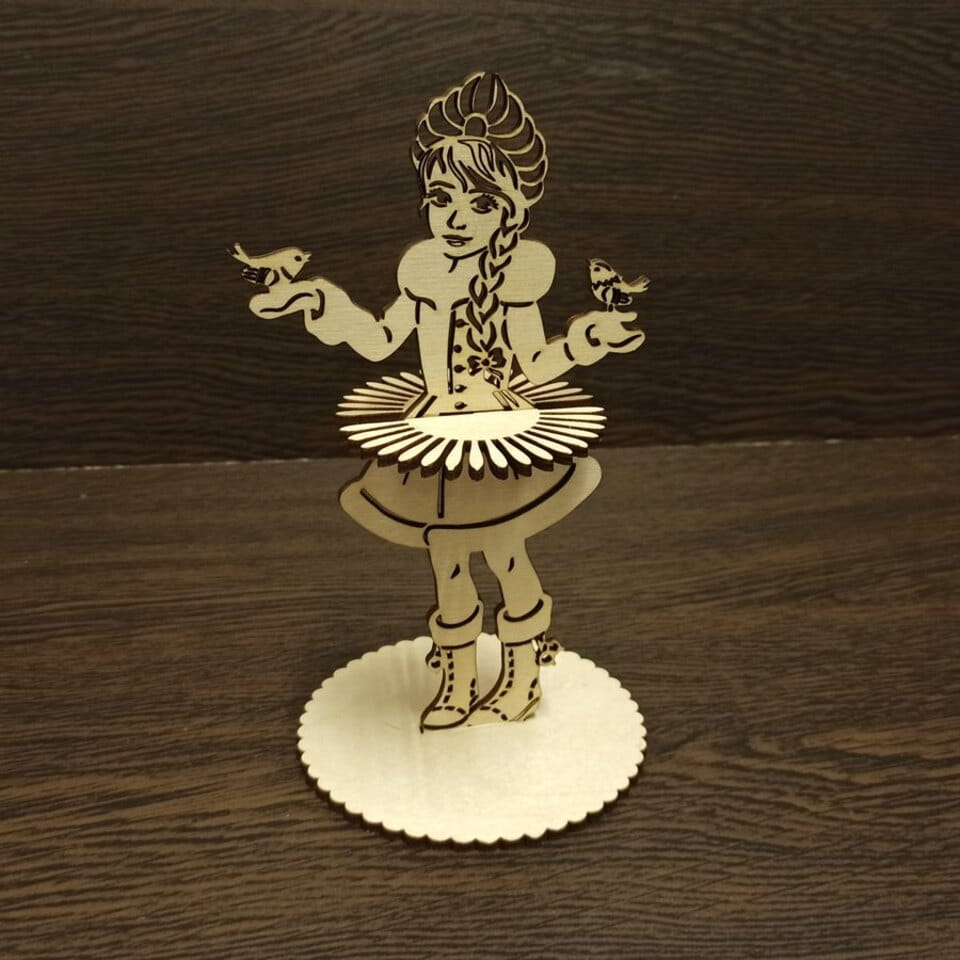 Laser Cut Snow Maiden Napkin Holder | Festive Table Decor
