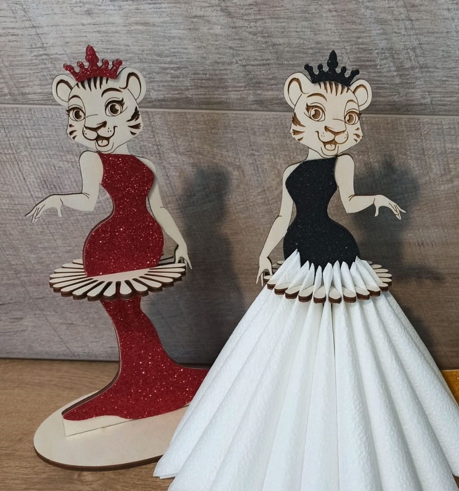Laser Cut Tigress Napkin Holder | Table Decor for Parties