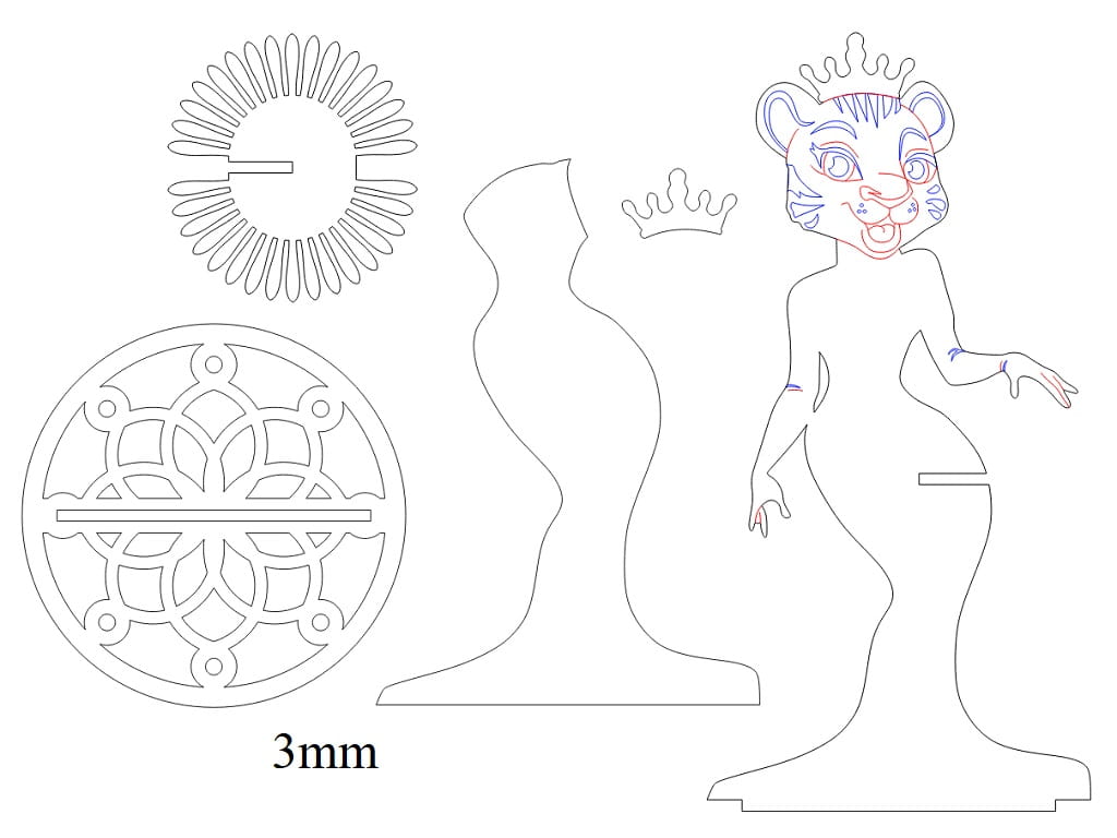 Laser Cut Tigress Napkin Holder | Table Decor for Parties