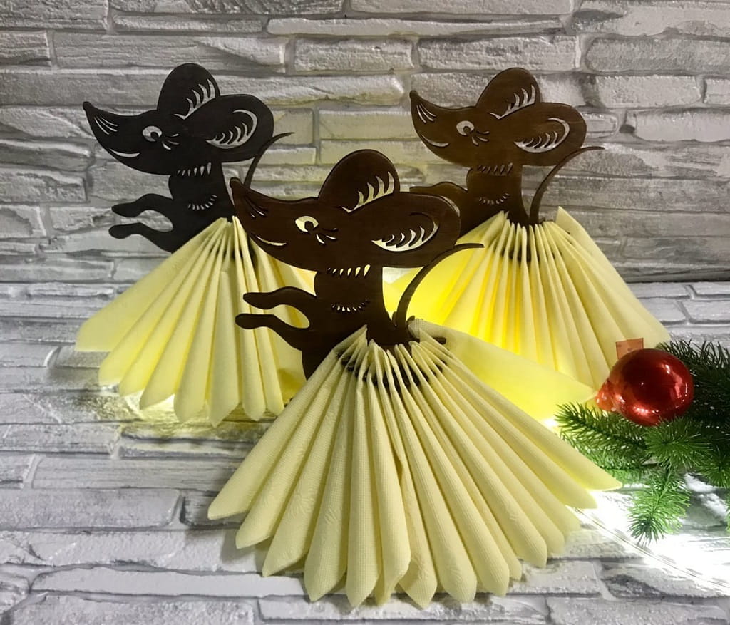 Laser Cut Mouse Napkin Holder | Dining Table Decor