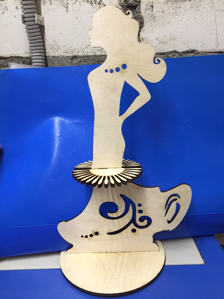 Laser Cut Lady Napkin Holder for Elegant Dining