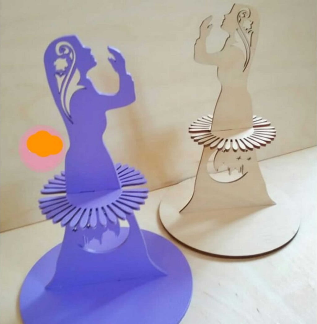 Laser Cut Prayer Woman Napkin Holder | Ramadan and Eid Table Decor