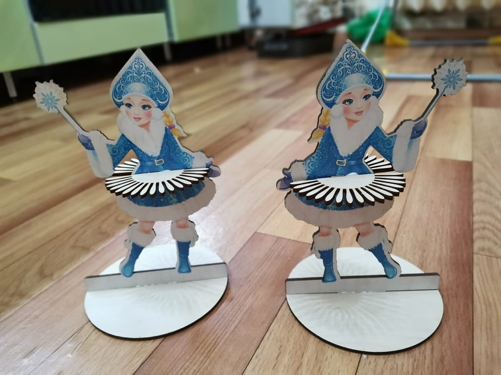 Laser Cut Russian Snow Maiden Napkin Holder