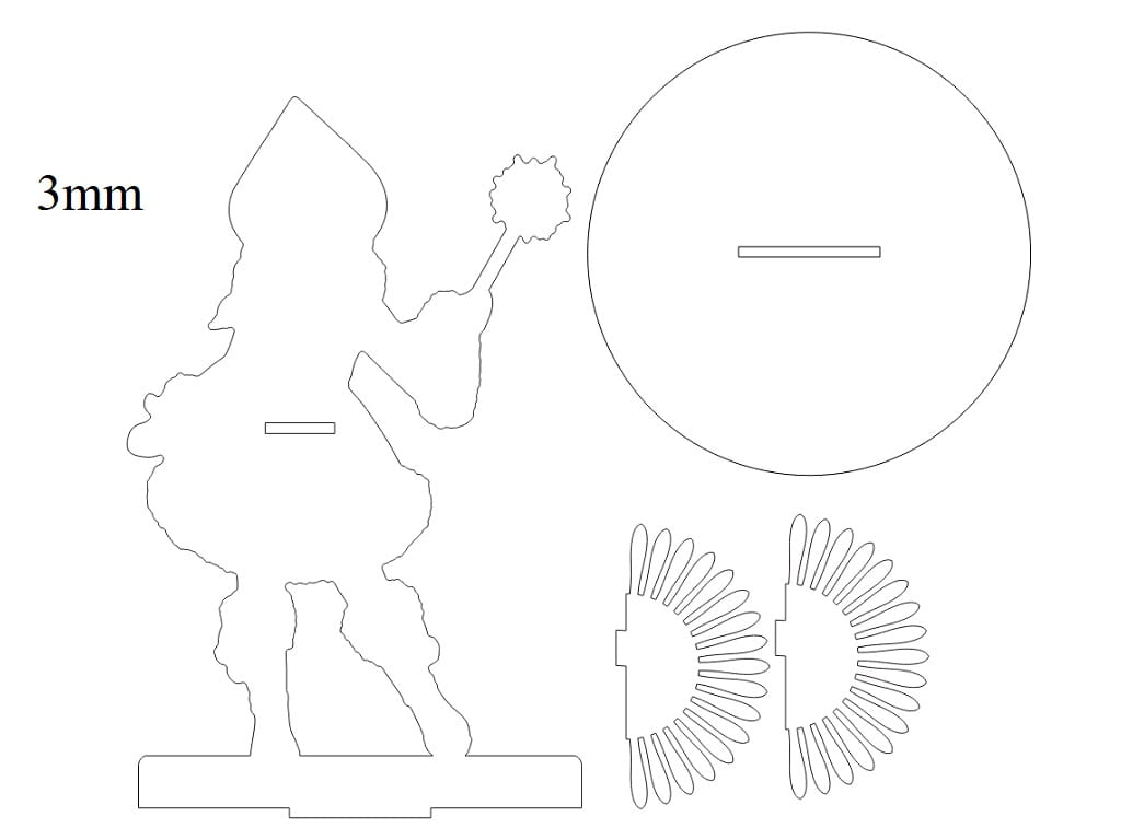 Laser Cut Russian Snow Maiden Napkin Holder