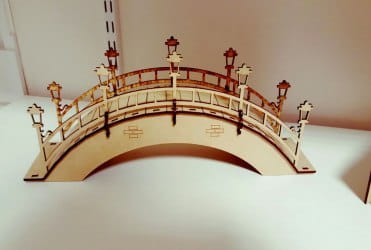 Laser Cut Arched Bridge 3D Wood Model Construction Kit