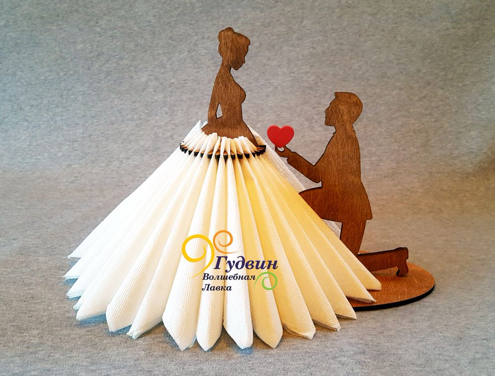 Laser Cut Wedding Proposal Napkin Holder | Romantic Table Decor