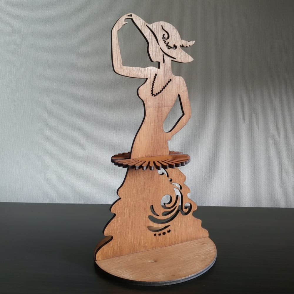Laser Cut Lady Napkin Holder | Elegant Table Centerpiece Decor