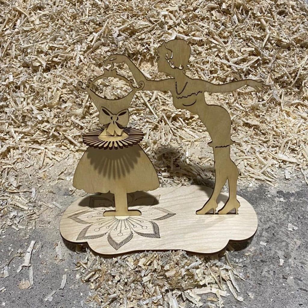 Laser Cut Elegant Lady Dress Napkin Holder | Dining Table Decoration