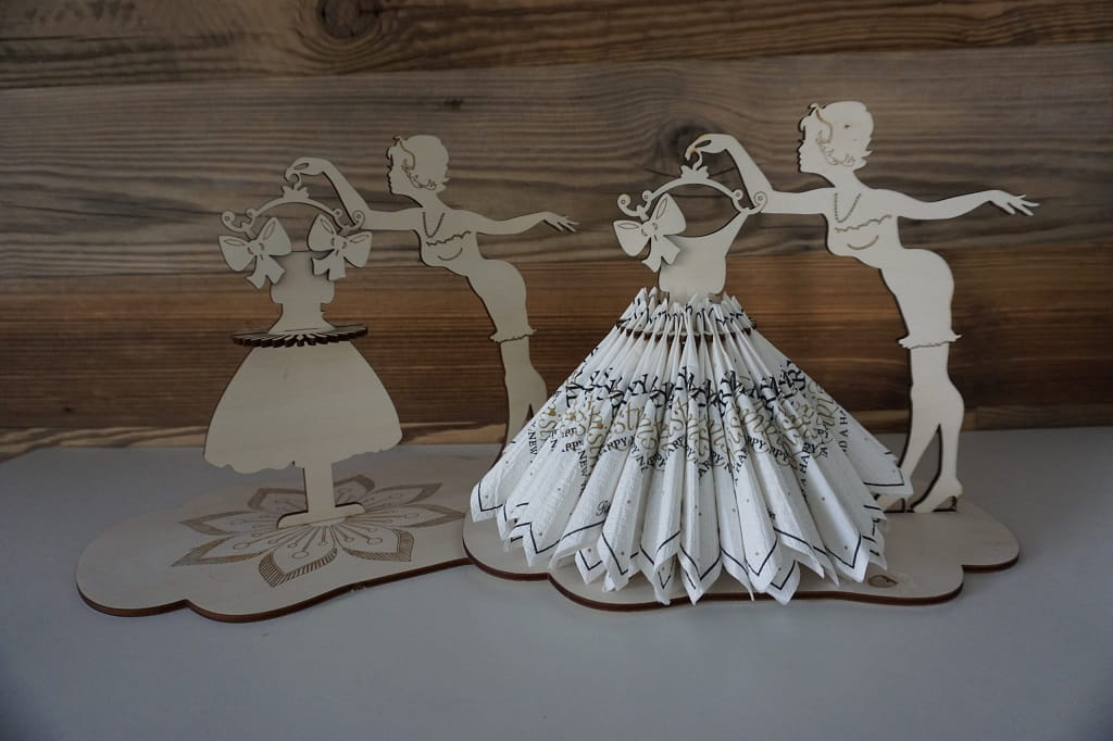 Laser Cut Elegant Lady Dress Napkin Holder | Dining Table Decoration
