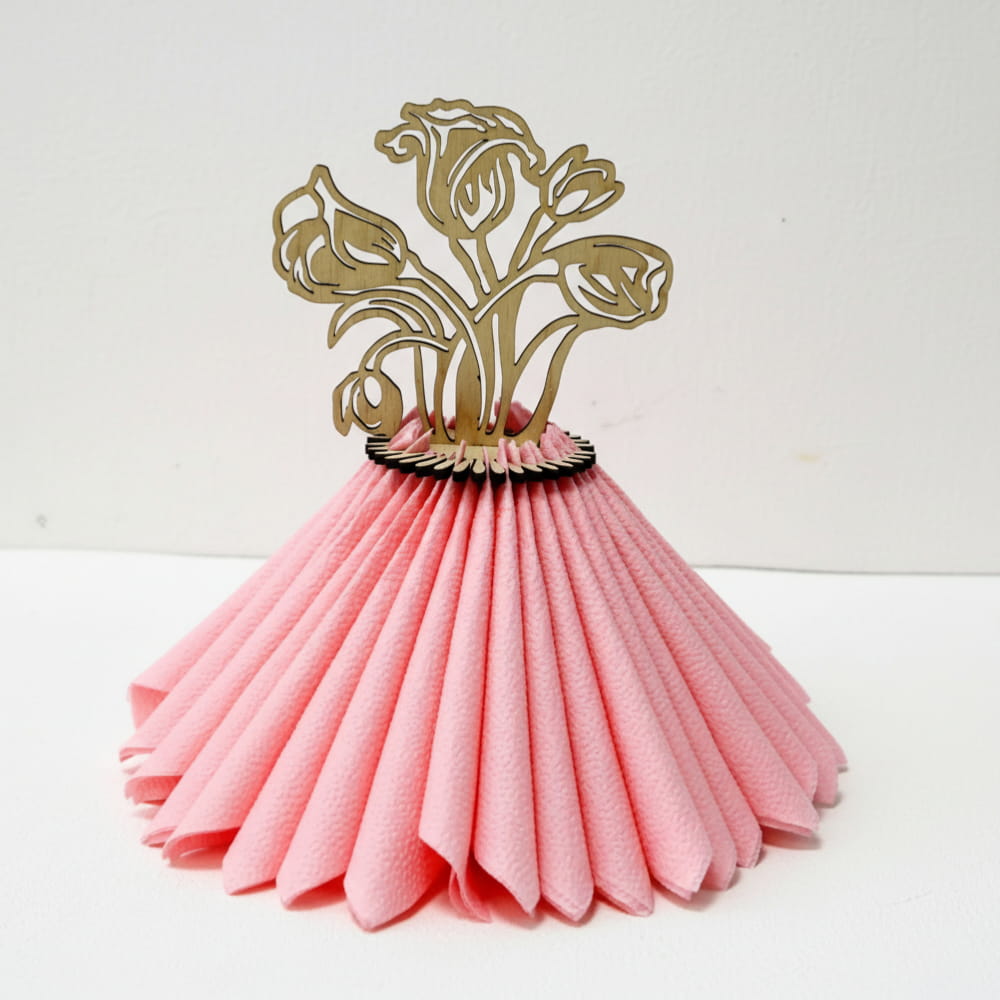 Laser Cut Flower Bouquet Napkin Holder | Dining Table Decor