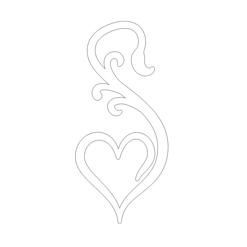 Laser Cut Floral Heart Wall Decor