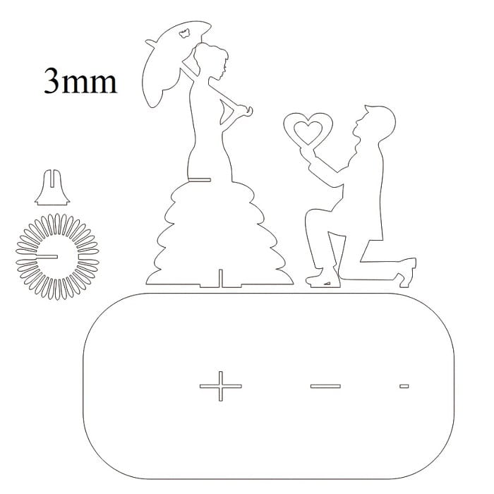 Laser Cut Wedding Proposal Napkin Holder | Romantic Table Centerpiece Decor