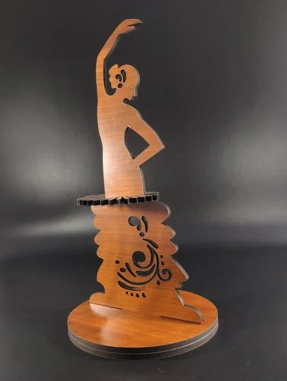 Laser Cut Dancing Lady Napkin Holder | Flamenco Table Decor
