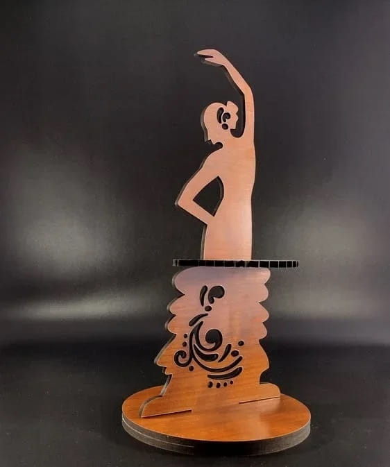 Laser Cut Dancing Lady Napkin Holder | Flamenco Table Decor
