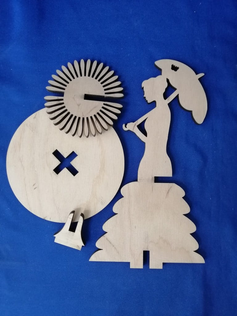 Laser Cut Girl with Umbrella Napkin Holder for Dining and Party Table