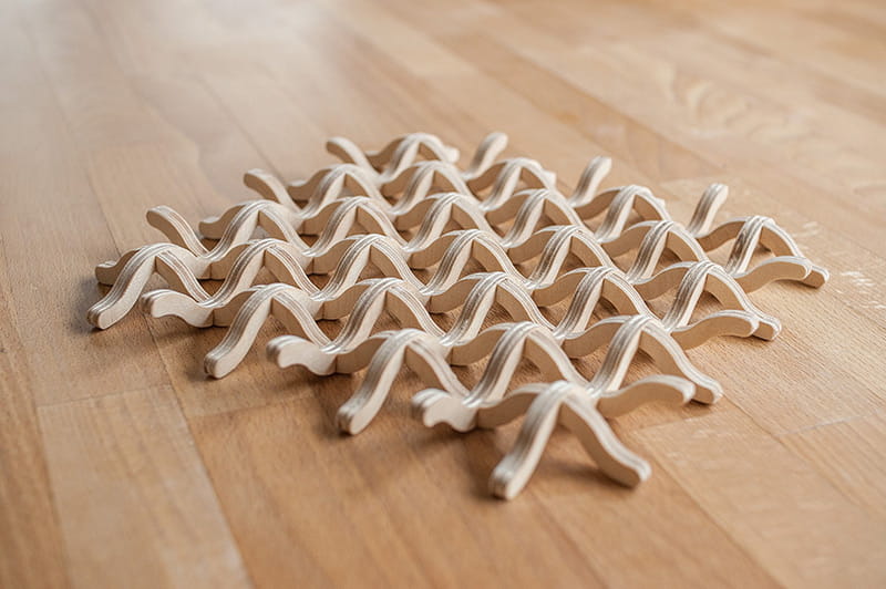 Laser Cut 3D Wood Structure Trivet | Hot Pot Stand
