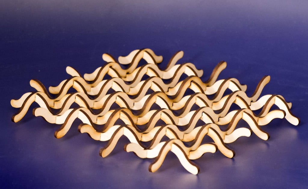 Laser Cut 3D Wood Structure Trivet | Hot Pot Stand