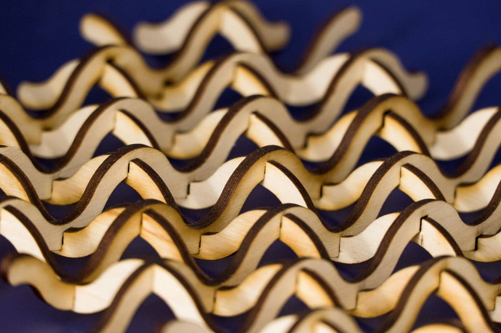 Laser Cut 3D Wood Structure Trivet | Hot Pot Stand