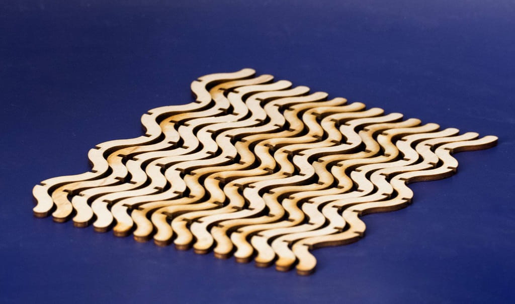 Laser Cut 3D Wood Structure Trivet | Hot Pot Stand