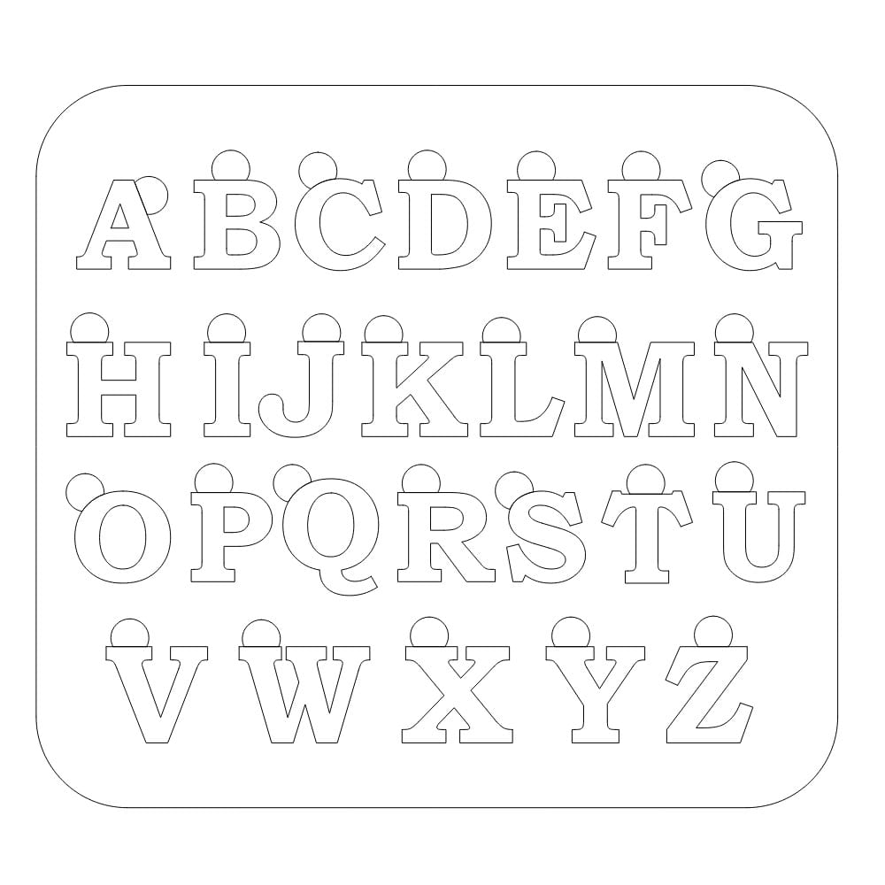 Laser Cut Wooden ABC Alphabet Puzzle Board Toddler Educational Toy