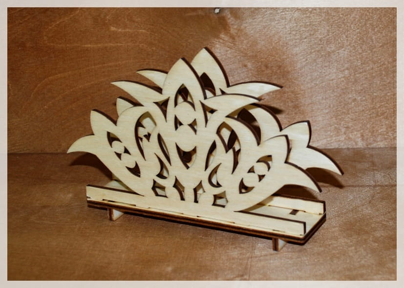 Laser Cut Flower Napkin Holder Decorative Tissue Holder Stand