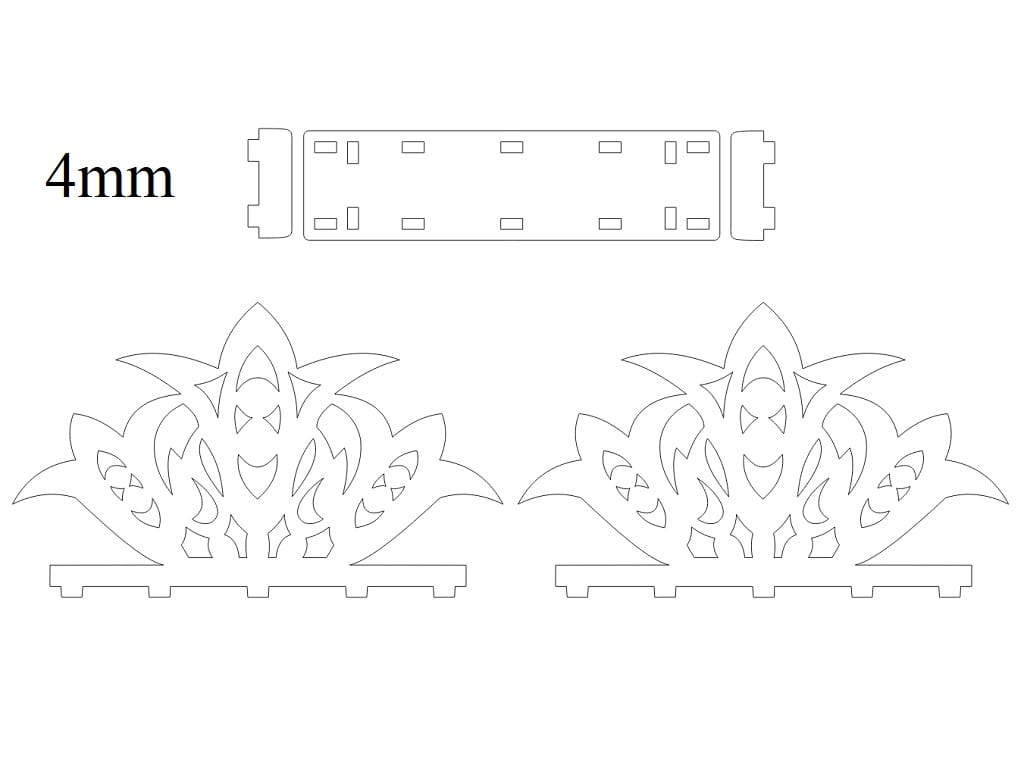 Laser Cut Flower Napkin Holder Decorative Tissue Holder Stand