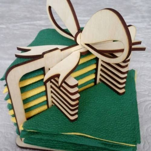 Laser Cut Gift Box Napkin Holder