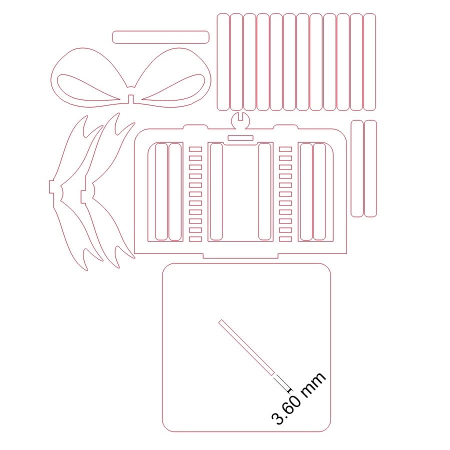 Laser Cut Gift Box Napkin Holder