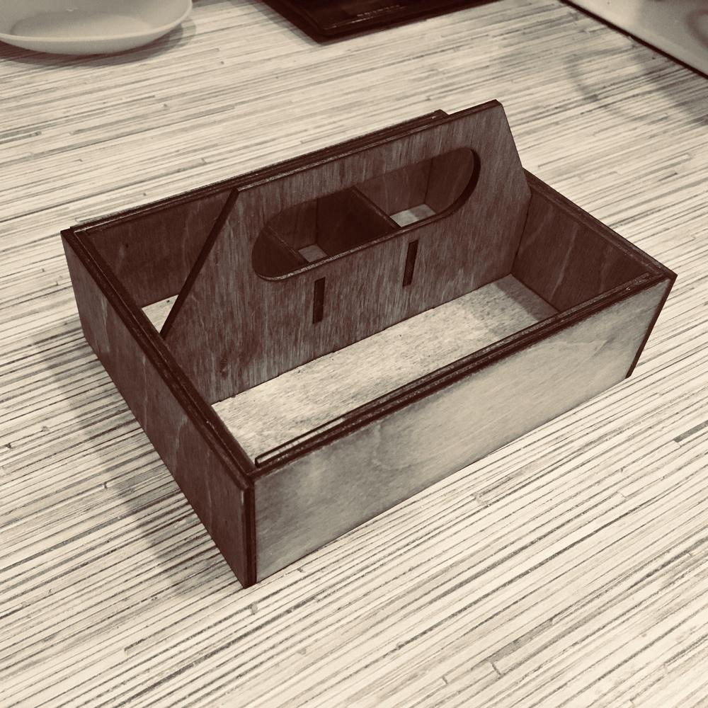 Laser Cut Kitchen Paper Towel Holder with Spice Holder