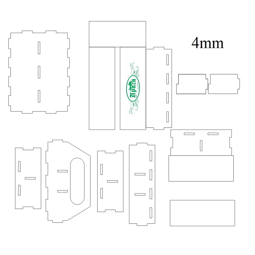 Laser Cut Kitchen Paper Towel Holder with Spice Holder