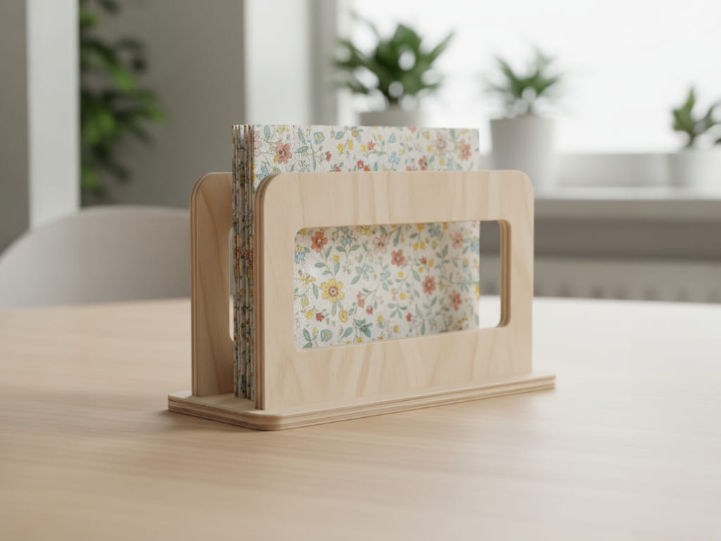 Laser Cut Decorative Napkin Holder for Tabletop