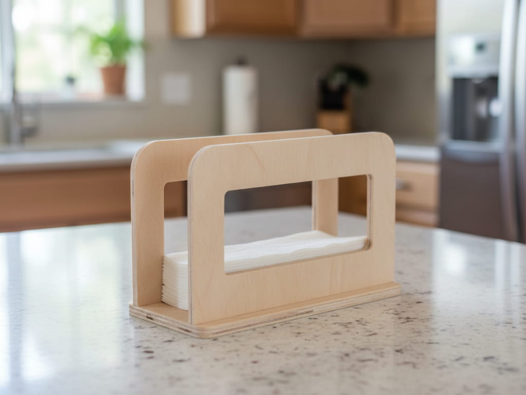 Laser Cut Decorative Napkin Holder for Tabletop
