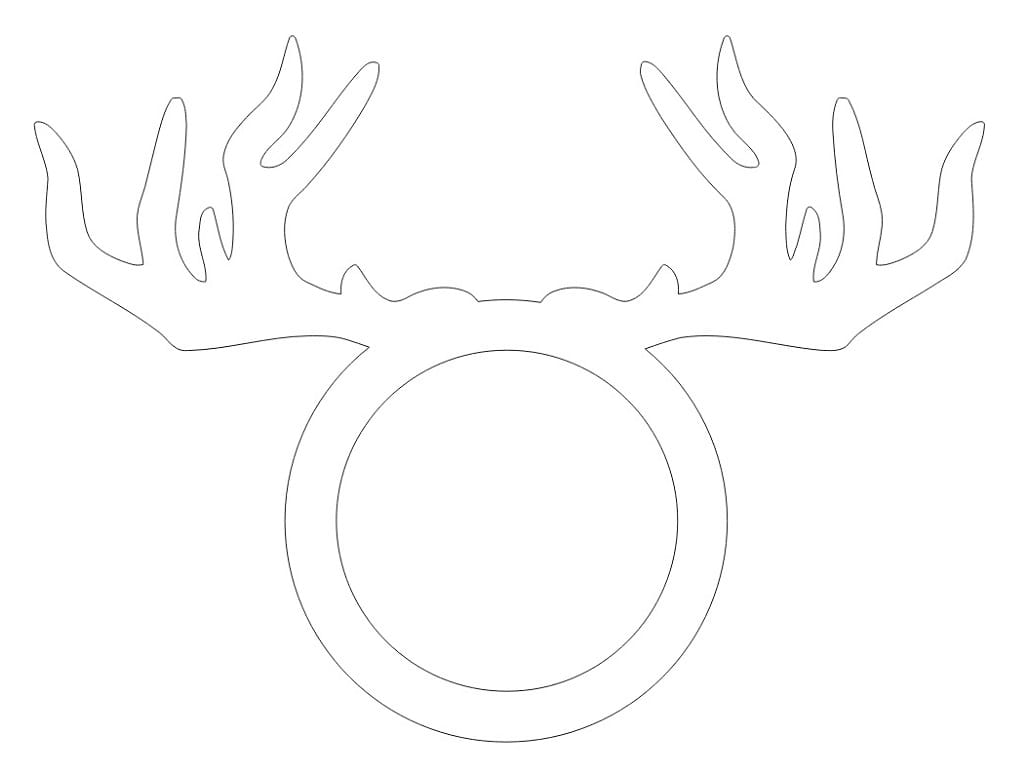 Laser Cut Wooden Antler Napkin Ring